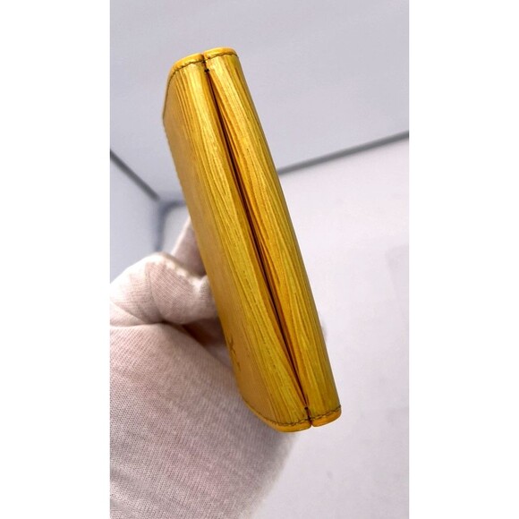 LOUIS VUITTON Portefeiulle Elise Yellow Epi Leather Credit Trifold Wallet France - Picture 10 of 13